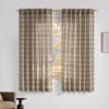 imageNICETOWN 96 Inches Long Buffalo Plaid Light Filtering Window CurtainsFarmhouse Rod Pocket Back Tab Drapes for Bedroom Livin Room Privacy Window Treatment Set 52quot W x 96quot L Christmas RedGrid Pattern  Light Greige