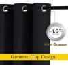 imageNICETOWN Black Out Curtains for Bedroom 84 inches Long  Light Reducing Thermal Insulated Solid Grommet CurtainsPanelsDrapes for Living Room Set of 2 W52 x L84
