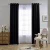 imageNICETOWN Black Out Curtains for Bedroom 84 inches Long  Light Reducing Thermal Insulated Solid Grommet CurtainsPanelsDrapes for Living Room Set of 2 W52 x L84