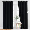 imageNICETOWN Black Out Curtains for Bedroom 84 inches Long  Light Reducing Thermal Insulated Solid Grommet CurtainsPanelsDrapes for Living Room Set of 2 W52 x L84