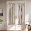 imageNICETOWN 100 Blackout Linen Sidelight Curtains for French Front Door Privacy Door Window Curtains Thermal Insulate Covering for Patio Glass 12 inch x 72 inches Long Sand 1 PanelSand