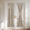 imageNICETOWN 100 Blackout Linen Sidelight Curtains for French Front Door Privacy Door Window Curtains Thermal Insulate Covering for Patio Glass 12 inch x 72 inches Long Sand 1 PanelSand