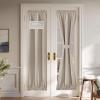 imageNICETOWN 100 Blackout Linen Sidelight Curtains for French Front Door Privacy Door Window Curtains Thermal Insulate Covering for Patio Glass 12 inch x 72 inches Long Sand 1 PanelSand