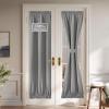 imageNICETOWN 100 Blackout Linen Sidelight Curtains for French Front Door Privacy Door Window Curtains Thermal Insulate Covering for Patio Glass 12 inch x 72 inches Long Sand 1 PanelGrey