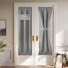 imageNICETOWN 100 Blackout Linen Sidelight Curtains for French Front Door Privacy Door Window Curtains Thermal Insulate Covering for Patio Glass 12 inch x 72 inches Long Sand 1 PanelGrey