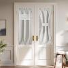 imageNICETOWN 100 Blackout Linen Sidelight Curtains for French Front Door Privacy Door Window Curtains Thermal Insulate Covering for Patio Glass 12 inch x 72 inches Long Sand 1 PanelGreyish White