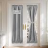 imageNICETOWN 100 Blackout Linen Sidelight Curtains for French Front Door Privacy Door Window Curtains Thermal Insulate Covering for Patio Glass 12 inch x 72 inches Long Sand 1 PanelDove Grey