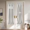 imageNICETOWN 100 Blackout Linen Sidelight Curtains for French Front Door Privacy Door Window Curtains Thermal Insulate Covering for Patio Glass 12 inch x 72 inches Long Sand 1 PanelGreyish White