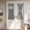 imageNICETOWN 100 Blackout Linen Sidelight Curtains for French Front Door Privacy Door Window Curtains Thermal Insulate Covering for Patio Glass 12 inch x 72 inches Long Sand 1 PanelGrey