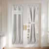 imageNICETOWN 100 Blackout Linen Sidelight Curtains for French Front Door Privacy Door Window Curtains Thermal Insulate Covering for Patio Glass 12 inch x 72 inches Long Sand 1 PanelGreyish White