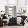 imageNICETOWN 100 Blackout Plaid Curtains 90 inches Long for Bedroom Rod Pocket ampamp Back Tab Brighton Windowpane Pattern Window Treatments for Living Room Taupe W52 x L90 2 PanelsBlack