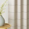 imageNICETOWN 100 Blackout Plaid Curtains 90 inches Long for Bedroom Rod Pocket ampamp Back Tab Brighton Windowpane Pattern Window Treatments for Living Room Taupe W52 x L90 2 PanelsTaupe