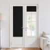 imageNICETOWN Cordless French Door Curtain Natural Linen 100 Blackout W24 x L64 in Roman Shade for Doors with Adhesive Top ampamp Magnetic Lift Privacy ampamp Thermal Window Shade for Kitchen 1 PanelBlack