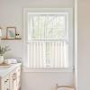 imageNIETOWN Linen Kitchen Curtains 24 inches Long for Small Windows Farmhouse 2 Panels Rod Pocket Back Tab Light Filtering Sheer Curtain Tiers for Cafe Office 34 x 24 inch 1 Pair Natural BeigeNatural Beige