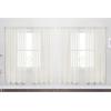 image:imageNICETOWN 4 Pieces Sheer White Curtains 84  Window Treatment Rod Pocket Tulle Voile DrapePanel Sets for Patio Door 4 Panels W60 x L84Beige