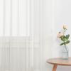 image:imageNICETOWN 4 Pieces Sheer White Curtains 84  Window Treatment Rod Pocket Tulle Voile DrapePanel Sets for Patio Door 4 Panels W60 x L84Beige
