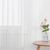 image:imageNICETOWN 4 Pieces Sheer White Curtains 84  Window Treatment Rod Pocket Tulle Voile DrapePanel Sets for Patio Door 4 Panels W60 x L84Ivory