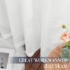 image:imageNICETOWN 4 Pieces Sheer White Curtains 84  Window Treatment Rod Pocket Tulle Voile DrapePanel Sets for Patio Door 4 Panels W60 x L84Ivory