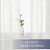 image:imageNICETOWN 4 Pieces Sheer White Curtains 84  Window Treatment Rod Pocket Tulle Voile DrapePanel Sets for Patio Door 4 Panels W60 x L84Ivory
