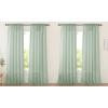 image:imageNICETOWN 4 Pieces Sheer White Curtains 84  Window Treatment Rod Pocket Tulle Voile DrapePanel Sets for Patio Door 4 Panels W60 x L84Sage Green