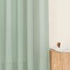 image:imageNICETOWN 4 Pieces Sheer White Curtains 84  Window Treatment Rod Pocket Tulle Voile DrapePanel Sets for Patio Door 4 Panels W60 x L84Sage Green