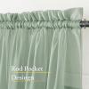 image:imageNICETOWN 4 Pieces Sheer White Curtains 84  Window Treatment Rod Pocket Tulle Voile DrapePanel Sets for Patio Door 4 Panels W60 x L84Sage Green