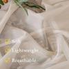 image:imageNICETOWN 4 Pieces Sheer White Curtains 84  Window Treatment Rod Pocket Tulle Voile DrapePanel Sets for Patio Door 4 Panels W60 x L84Taupe