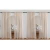 image:imageNICETOWN 4 Pieces Sheer White Curtains 84  Window Treatment Rod Pocket Tulle Voile DrapePanel Sets for Patio Door 4 Panels W60 x L84Taupe