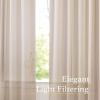 image:imageNICETOWN 4 Pieces Sheer White Curtains 84  Window Treatment Rod Pocket Tulle Voile DrapePanel Sets for Patio Door 4 Panels W60 x L84Taupe