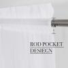 image:imageNICETOWN 4 Pieces Sheer White Curtains 84  Window Treatment Rod Pocket Tulle Voile DrapePanel Sets for Patio Door 4 Panels W60 x L84White