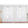 image:imageNICETOWN 4 Pieces Sheer White Curtains 84  Window Treatment Rod Pocket Tulle Voile DrapePanel Sets for Patio Door 4 Panels W60 x L84White