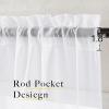 image:imageNICETOWN 4 Pieces Sheer White Curtains 84  Window Treatment Rod Pocket Tulle Voile DrapePanel Sets for Patio Door 4 Panels W60 x L84White