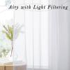 image:imageNICETOWN 4 Pieces Sheer White Curtains 84  Window Treatment Rod Pocket Tulle Voile DrapePanel Sets for Patio Door 4 Panels W60 x L84White
