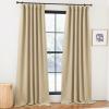 image:imageNICETOWN Room Darkening Patio Curtains for Sliding Door Hook BeltRod PocketBack Tab Thermal Window Treatment Room Divider Curtains for BedroomLiving Room Angora W100 x L84 1 PanelOatmeal