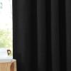 image:imageNICETOWN Room Darkening Patio Curtains for Sliding Door Hook BeltRod PocketBack Tab Thermal Window Treatment Room Divider Curtains for BedroomLiving Room Angora W100 x L84 1 PanelBlack