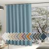 image:imageNICETOWN Room Darkening Patio Curtains for Sliding Door Hook BeltRod PocketBack Tab Thermal Window Treatment Room Divider Curtains for BedroomLiving Room Angora W100 x L84 1 PanelMist Blue