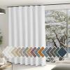 image:imageNICETOWN Room Darkening Patio Curtains for Sliding Door Hook BeltRod PocketBack Tab Thermal Window Treatment Room Divider Curtains for BedroomLiving Room Angora W100 x L84 1 PanelHook Belt  Greyish White