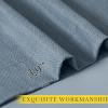 image:imageNICETOWN Room Darkening Patio Curtains for Sliding Door Hook BeltRod PocketBack Tab Thermal Window Treatment Room Divider Curtains for BedroomLiving Room Angora W100 x L84 1 PanelMist Blue
