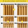 image:imageNICETOWN Room Darkening Patio Curtains for Sliding Door Hook BeltRod PocketBack Tab Thermal Window Treatment Room Divider Curtains for BedroomLiving Room Angora W100 x L84 1 PanelHook Belt  Gold Brown