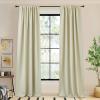 image:imageNICETOWN Room Darkening Patio Curtains for Sliding Door Hook BeltRod PocketBack Tab Thermal Window Treatment Room Divider Curtains for BedroomLiving Room Angora W100 x L84 1 PanelBeige