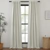 image:imageNICETOWN Room Darkening Patio Curtains for Sliding Door Hook BeltRod PocketBack Tab Thermal Window Treatment Room Divider Curtains for BedroomLiving Room Angora W100 x L84 1 PanelNatural