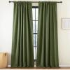 image:imageNICETOWN Room Darkening Patio Curtains for Sliding Door Hook BeltRod PocketBack Tab Thermal Window Treatment Room Divider Curtains for BedroomLiving Room Angora W100 x L84 1 PanelForest Green
