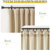 image:imageNICETOWN Room Darkening Patio Curtains for Sliding Door Hook BeltRod PocketBack Tab Thermal Window Treatment Room Divider Curtains for BedroomLiving Room Angora W100 x L84 1 PanelOatmeal