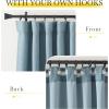 image:imageNICETOWN Room Darkening Patio Curtains for Sliding Door Hook BeltRod PocketBack Tab Thermal Window Treatment Room Divider Curtains for BedroomLiving Room Angora W100 x L84 1 PanelMist Blue