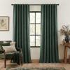 image:imageNICETOWN Room Darkening Patio Curtains for Sliding Door Hook BeltRod PocketBack Tab Thermal Window Treatment Room Divider Curtains for BedroomLiving Room Angora W100 x L84 1 PanelForest Green