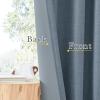 image:imageNICETOWN Room Darkening Patio Curtains for Sliding Door Hook BeltRod PocketBack Tab Thermal Window Treatment Room Divider Curtains for BedroomLiving Room Angora W100 x L84 1 PanelMist Blue