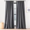 image:imageNICETOWN Room Darkening Patio Curtains for Sliding Door Hook BeltRod PocketBack Tab Thermal Window Treatment Room Divider Curtains for BedroomLiving Room Angora W100 x L84 1 PanelCharcoal Gray