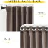 image:imageNICETOWN Room Darkening Patio Curtains for Sliding Door Hook BeltRod PocketBack Tab Thermal Window Treatment Room Divider Curtains for BedroomLiving Room Angora W100 x L84 1 PanelBrown