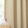 image:imageNICETOWN Room Darkening Patio Curtains for Sliding Door Hook BeltRod PocketBack Tab Thermal Window Treatment Room Divider Curtains for BedroomLiving Room Angora W100 x L84 1 PanelOatmeal
