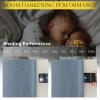 image:imageNICETOWN Room Darkening Patio Curtains for Sliding Door Hook BeltRod PocketBack Tab Thermal Window Treatment Room Divider Curtains for BedroomLiving Room Angora W100 x L84 1 PanelMist Blue
